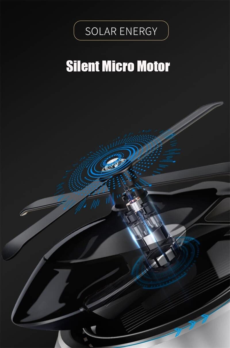 Speedwav Solar Powered Rotating Helicopter Aromacure Furnishing Air Freshener Fresh Aroma Perfume Car Interior Car Flavoring Decoration