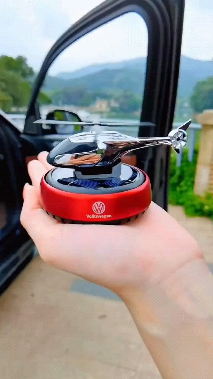 Speedwav Solar Powered Rotating Helicopter Aromacure Furnishing Air Freshener Fresh Aroma Perfume Car Interior Car Flavoring Decoration