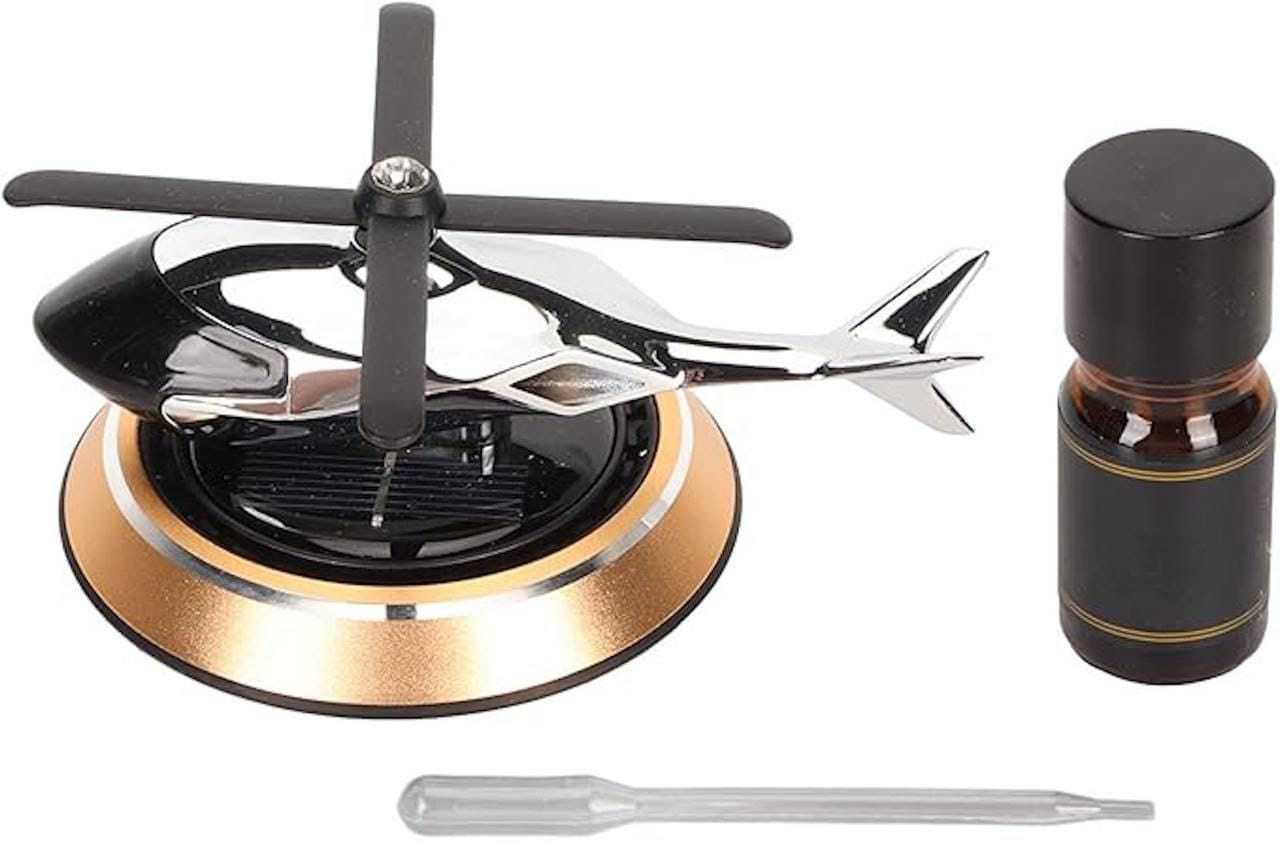 Speedwav Solar Powered Rotating Helicopter Aromacure Furnishing Air Freshener Fresh Aroma Perfume Car Interior Car Flavoring Decoration