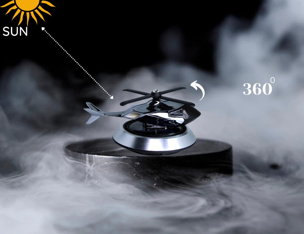 Speedwav Solar Powered Rotating Helicopter Aromacure Furnishing Air Freshener Fresh Aroma Perfume Car Interior Car Flavoring Decoration